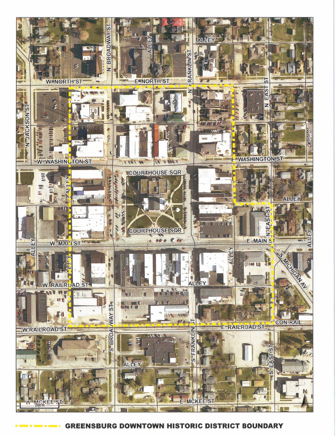 Historic Downtown Greensburg Map